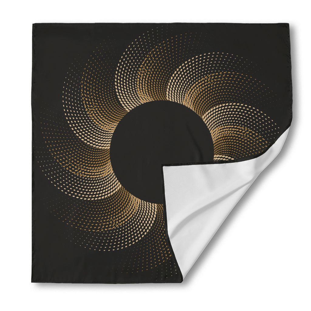 Halftone Dot Sun Print Silk Bandana