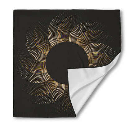 Halftone Dot Sun Print Silk Bandana