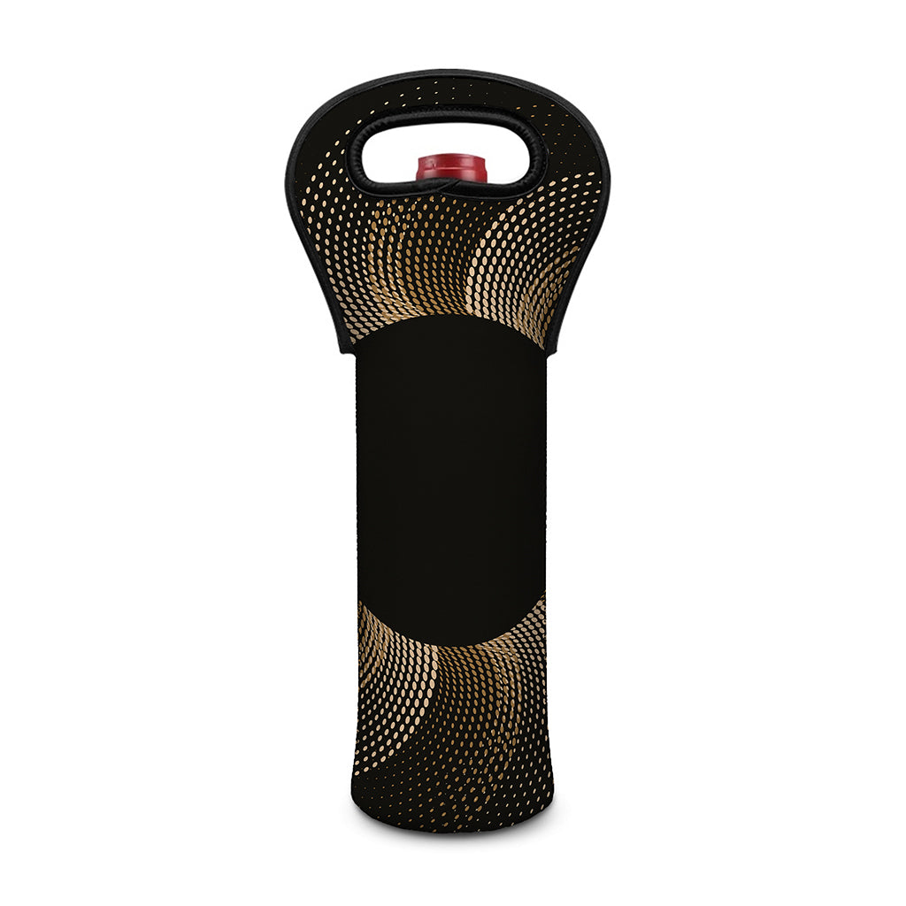 Halftone Dot Sun Print Single Neoprene Wine Tote
