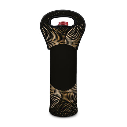 Halftone Dot Sun Print Single Neoprene Wine Tote