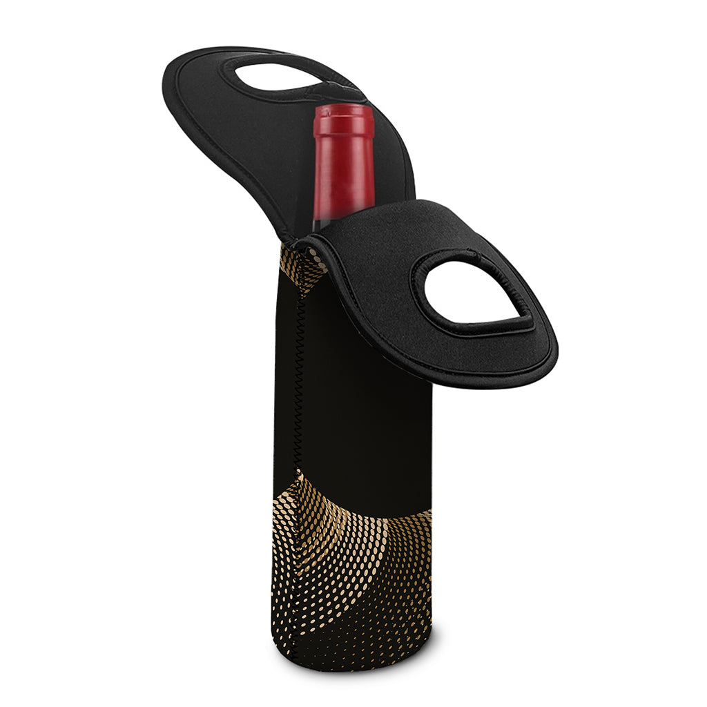 Halftone Dot Sun Print Single Neoprene Wine Tote
