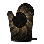 Halftone Dot Sun Print Single Oven Mitt