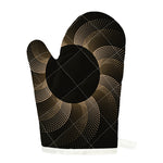 Halftone Dot Sun Print Single Oven Mitt