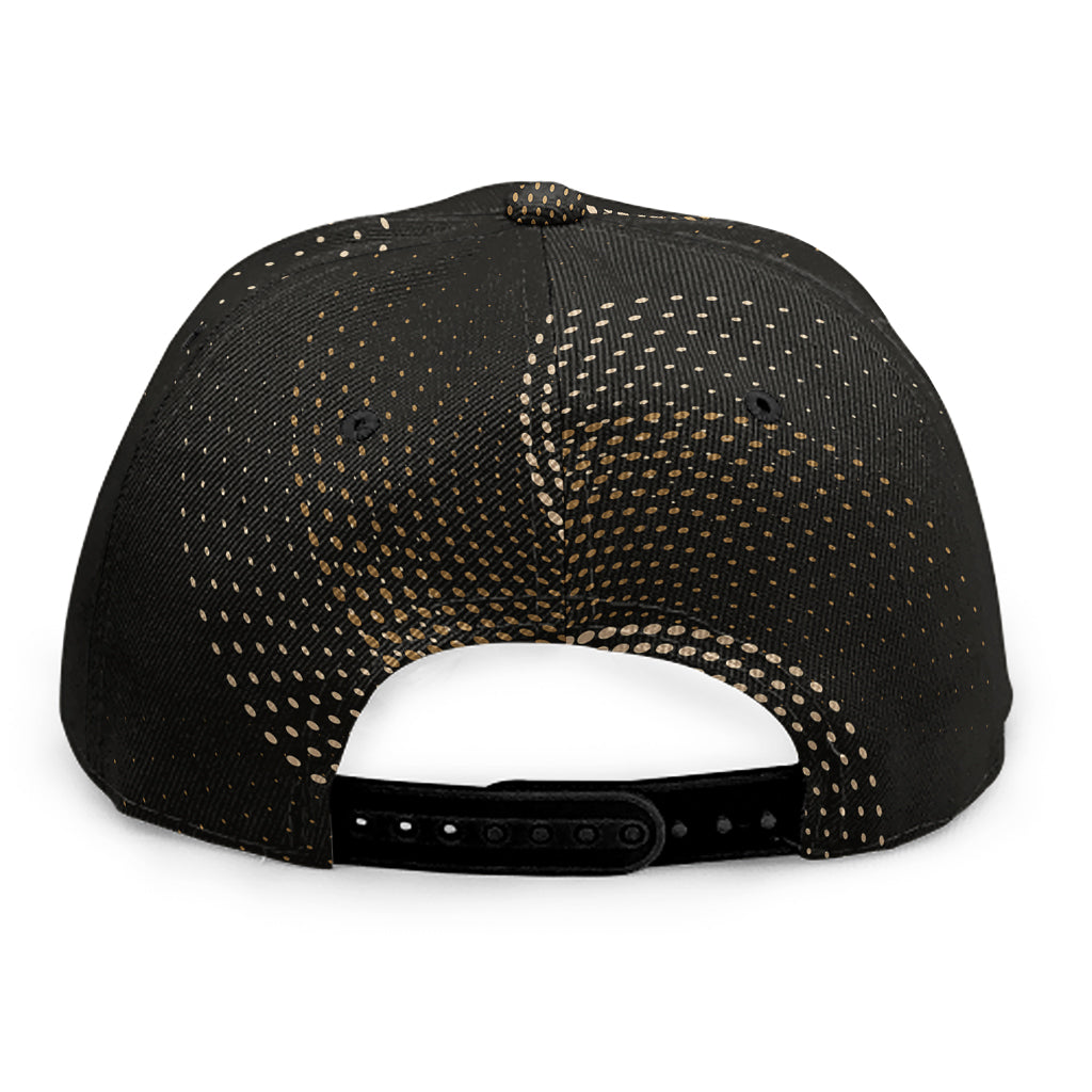 Halftone Dot Sun Print Snapback Cap