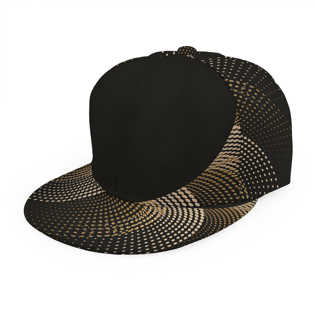 Halftone Dot Sun Print Snapback Cap