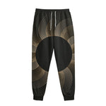 Halftone Dot Sun Print Sweatpants