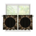 Halftone Dot Sun Print Tier Curtains