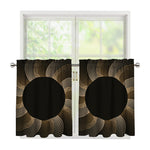 Halftone Dot Sun Print Tier Curtains