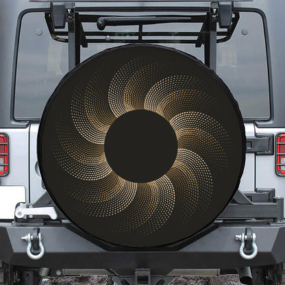 Halftone Dot Sun Print Tire Cover