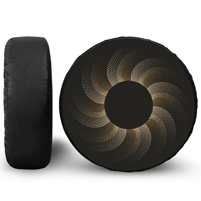 Halftone Dot Sun Print Tire Cover