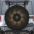 Halftone Dot Sun Print Tire Cover With Camera Hole