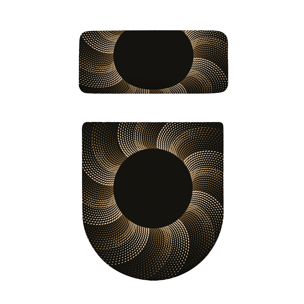 Halftone Dot Sun Print Toilet Lid And Tank Cover Set