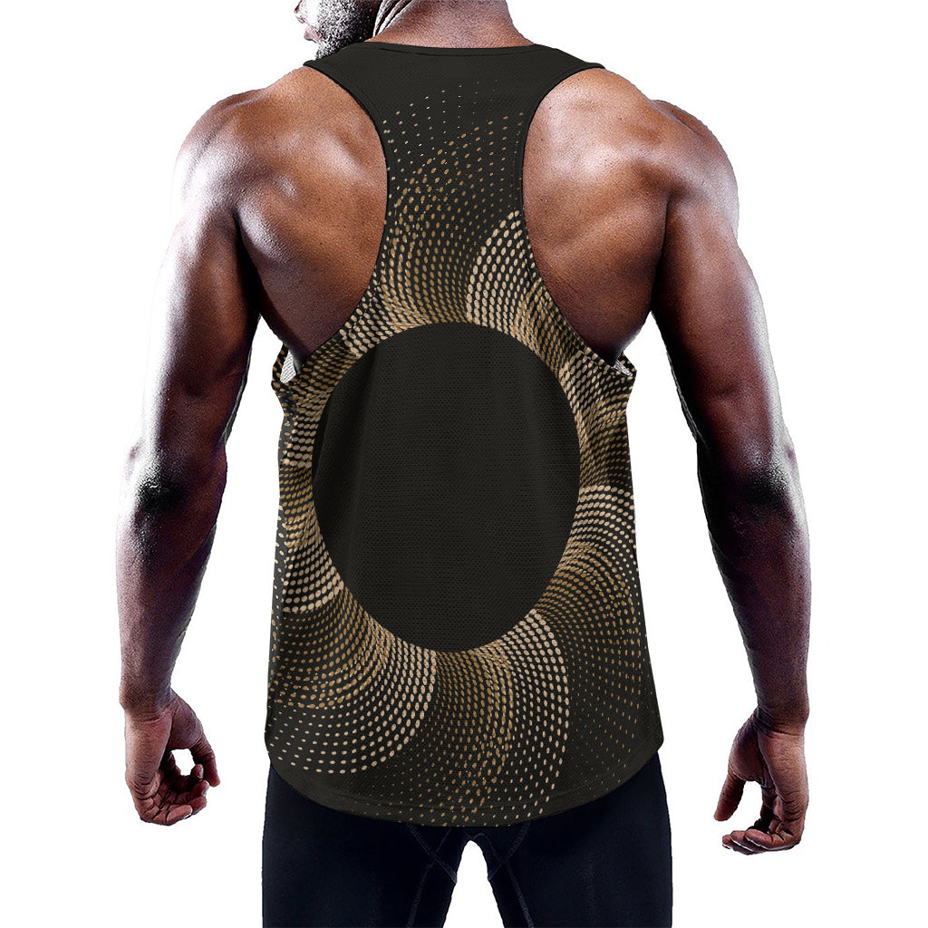 Halftone Dot Sun Print Training Tank Top