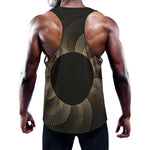Halftone Dot Sun Print Training Tank Top