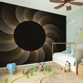 Halftone Dot Sun Print Wall Sticker