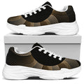 Halftone Dot Sun Print White Chunky Shoes