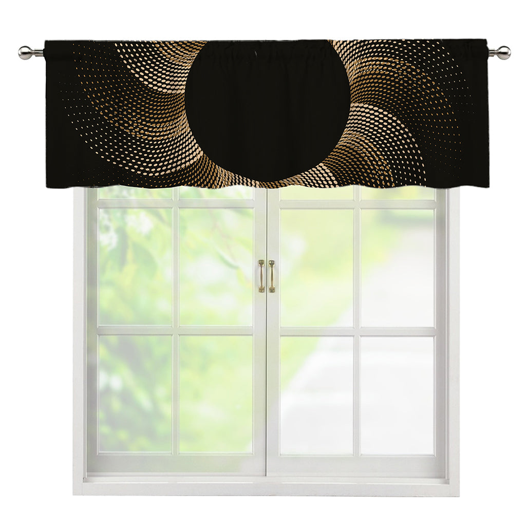 Halftone Dot Sun Print Window Valance