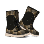 Halftone Dot Sun Print Winter Boots