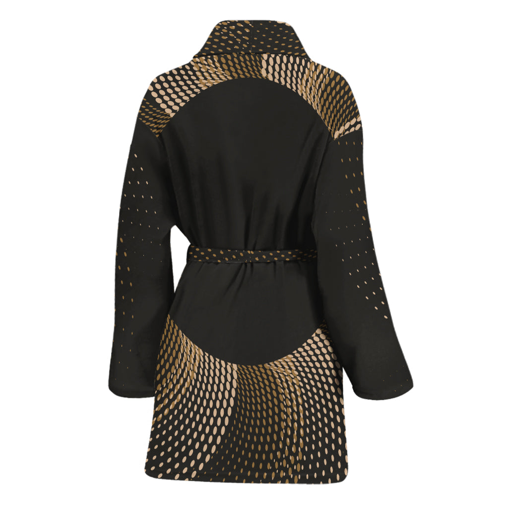 Halftone Dot Sun Print Women's Bathrobe