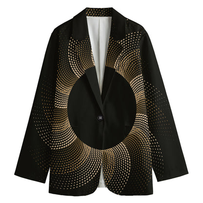 Halftone Dot Sun Print Women's Blazer
