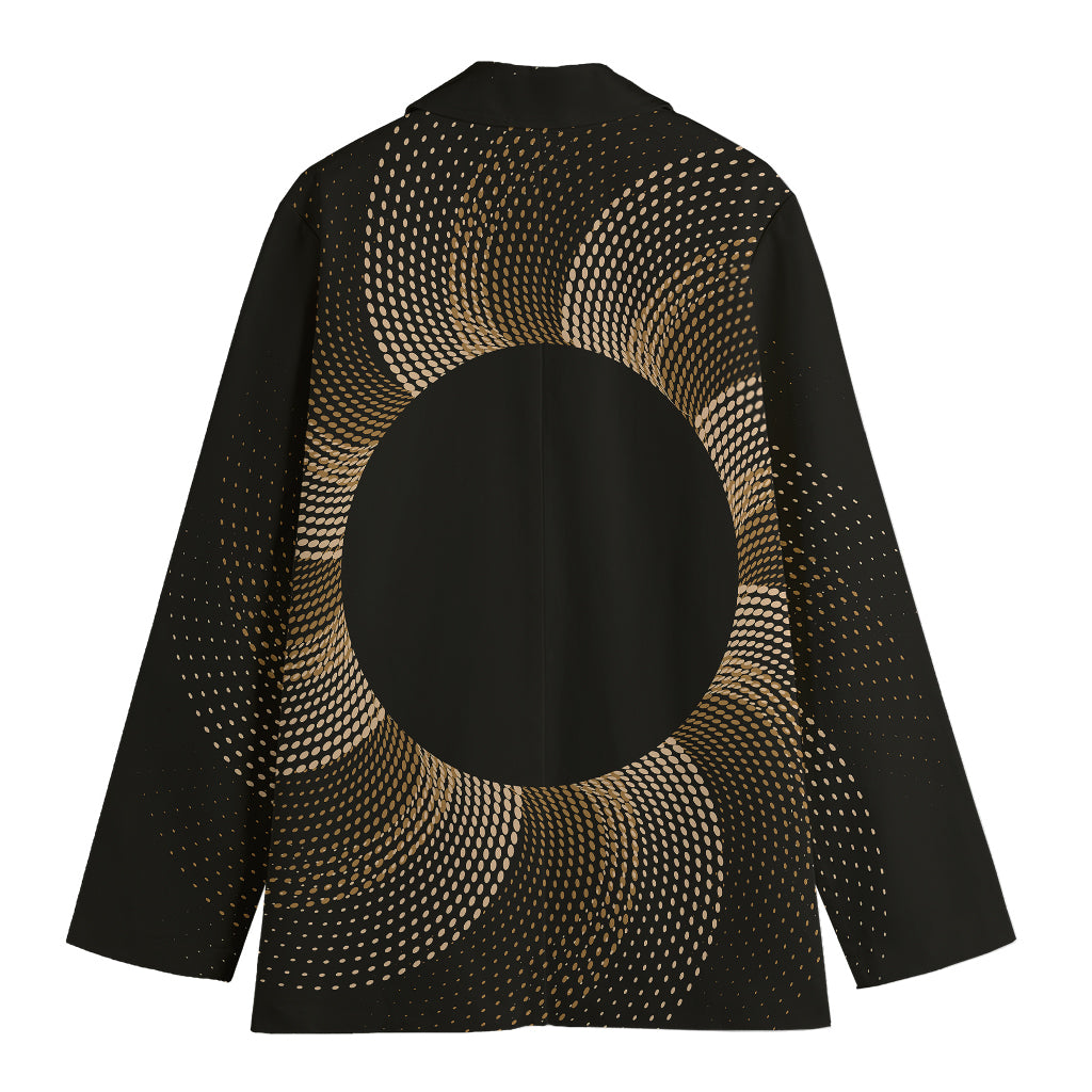 Halftone Dot Sun Print Women's Cotton Blazer