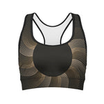 Halftone Dot Sun Print Women's Sports Bra