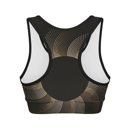 Halftone Dot Sun Print Women's Sports Bra