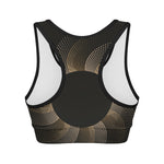 Halftone Dot Sun Print Women's Sports Bra