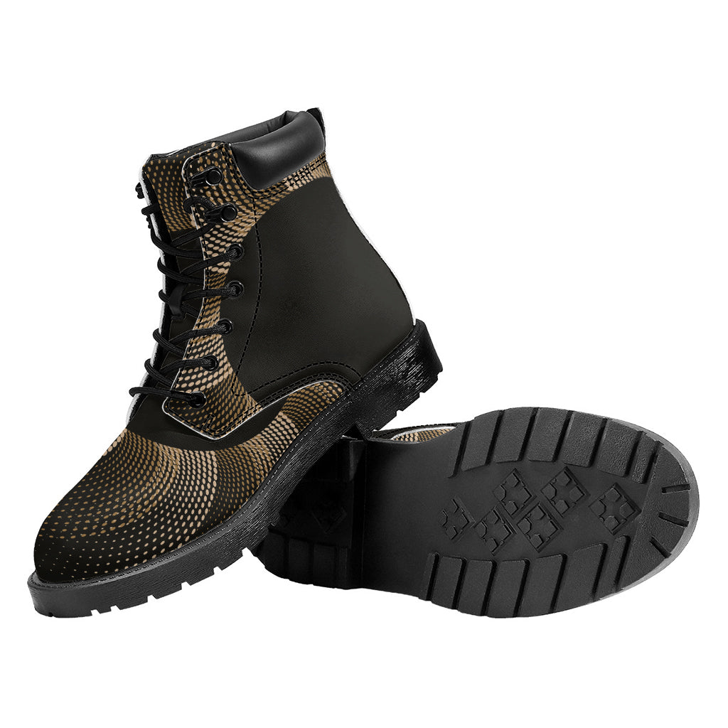 Halftone Dot Sun Print Work Boots