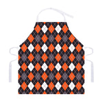 Halloween Argyle Pattern Print Adjustable Apron
