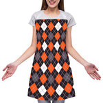 Halloween Argyle Pattern Print Adjustable Apron