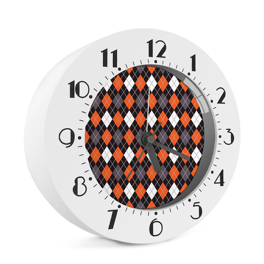 Halloween Argyle Pattern Print Alarm Clock