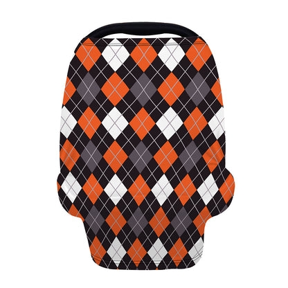 Halloween Argyle Pattern Print Baby Seat Cover