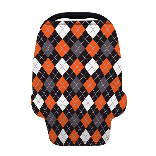 Halloween Argyle Pattern Print Baby Seat Cover