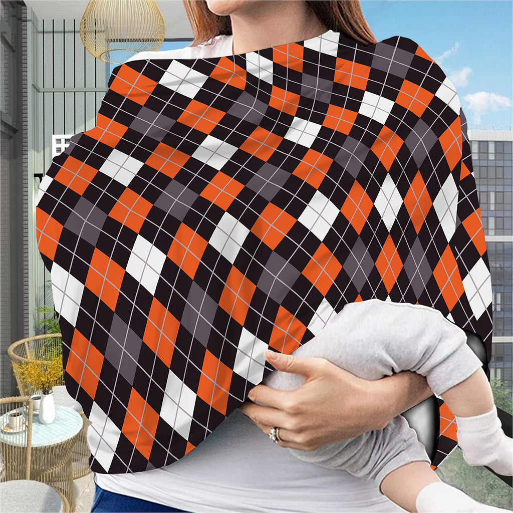 Halloween Argyle Pattern Print Baby Seat Cover