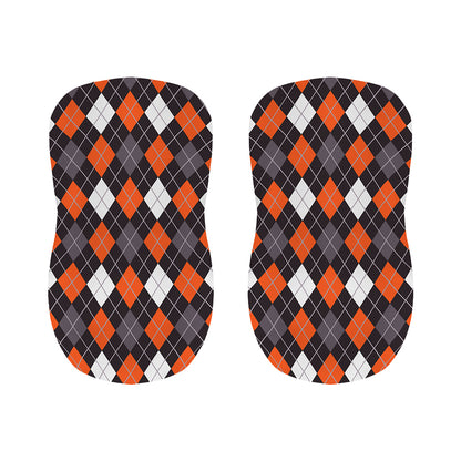 Halloween Argyle Pattern Print Bar Stool Covers