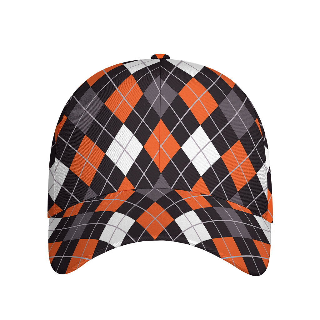 Halloween Argyle Pattern Print Baseball Cap