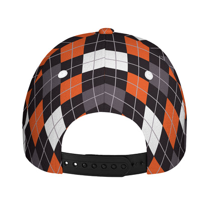 Halloween Argyle Pattern Print Baseball Cap