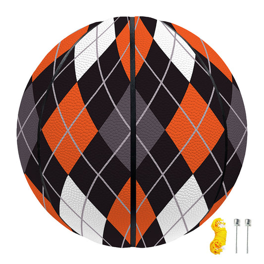 Halloween Argyle Pattern Print Basketball