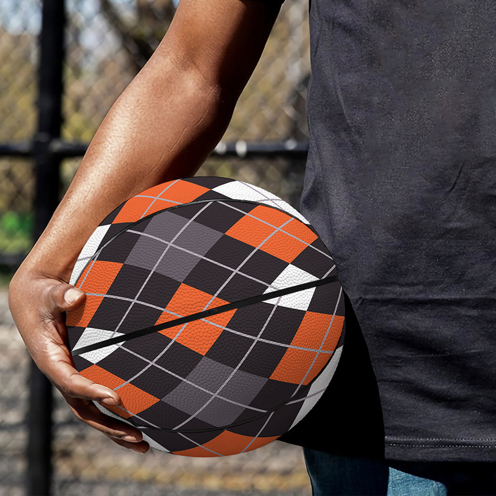 Halloween Argyle Pattern Print Basketball
