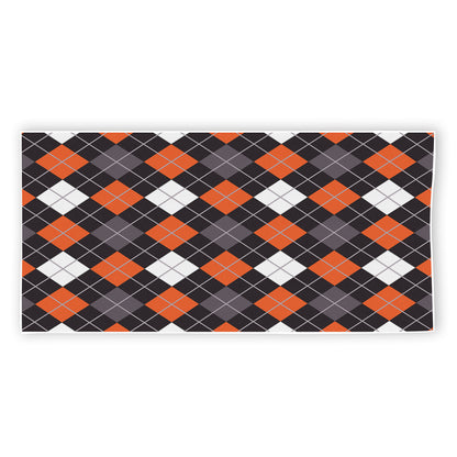 Halloween Argyle Pattern Print Beach Towel