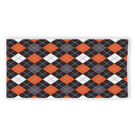 Halloween Argyle Pattern Print Beach Towel