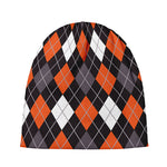 Halloween Argyle Pattern Print Beanie