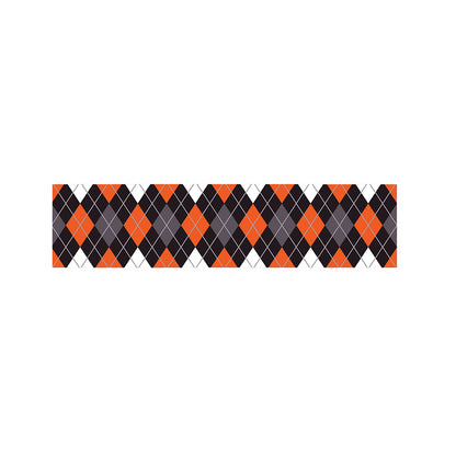 Halloween Argyle Pattern Print Bed Runner