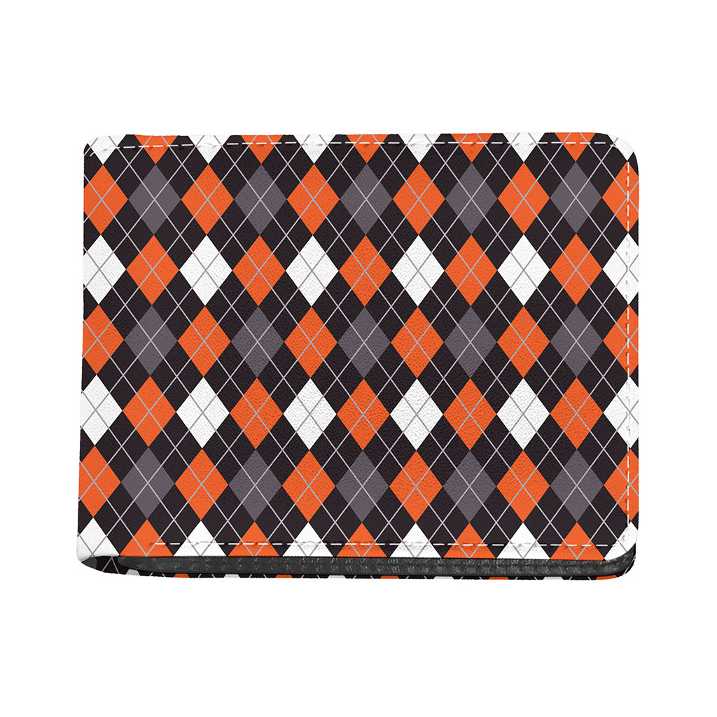 Halloween Argyle Pattern Print Bifold Wallet