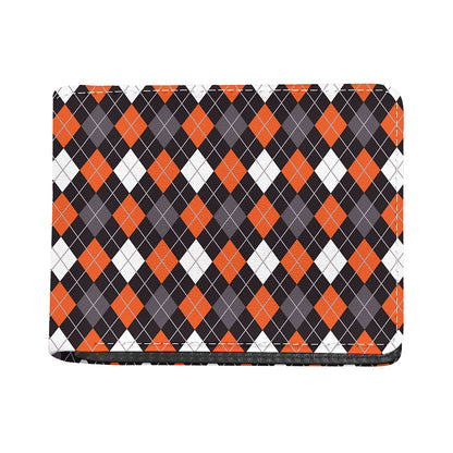 Halloween Argyle Pattern Print Bifold Wallet