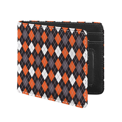 Halloween Argyle Pattern Print Bifold Wallet