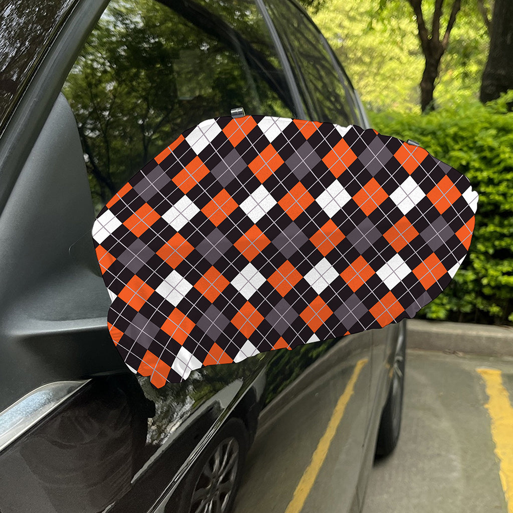 Halloween Argyle Pattern Print Car Side Mirror Covers