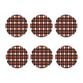 Halloween Argyle Pattern Print Coaster Set