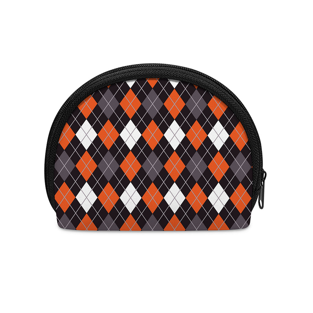 Halloween Argyle Pattern Print Coin Purse